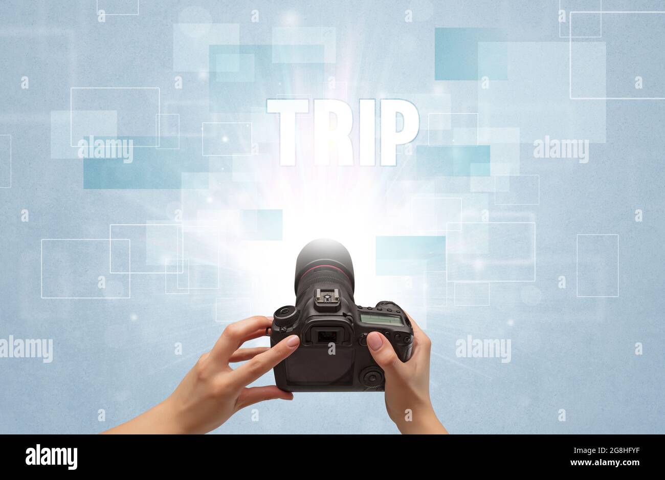 appareil photo numérique portable, concept de voyage Banque D'Images