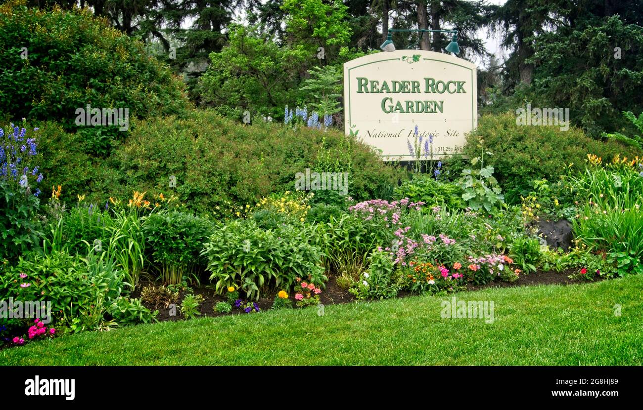 Reader Rock Garden Calgary Alberta Banque D'Images