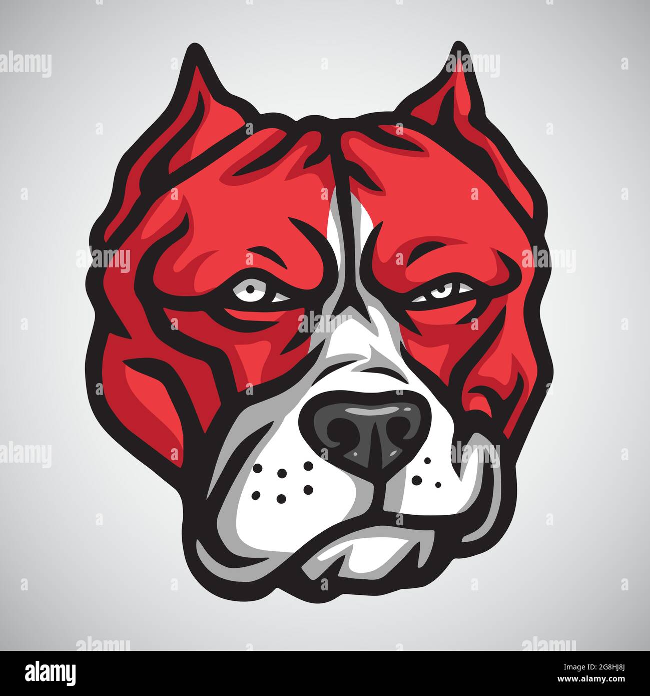 Angry Pitbull logo Vector Illustration de Vecteur