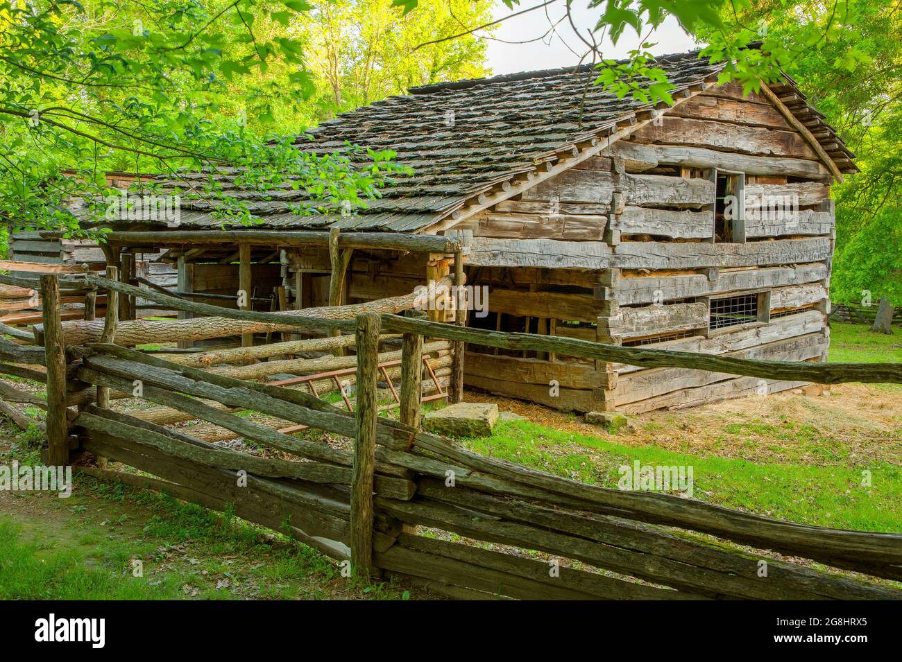 Lincoln Living Historical Farm, Lincoln Boyhood National Memorial, Indiana Banque D'Images