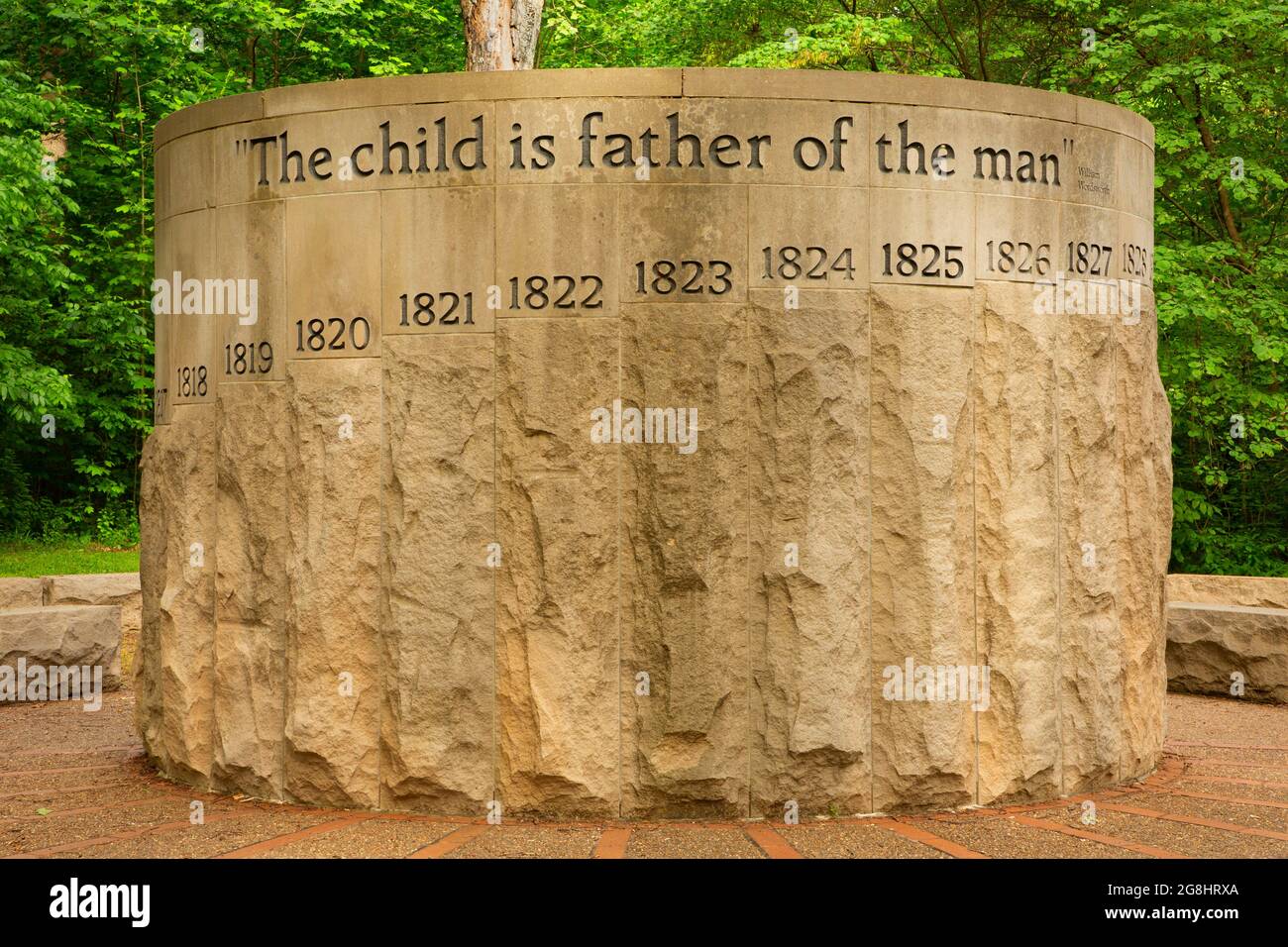 Abraham Lincoln Bicentennial Plaza, Lincoln State Park, Indiana Banque D'Images