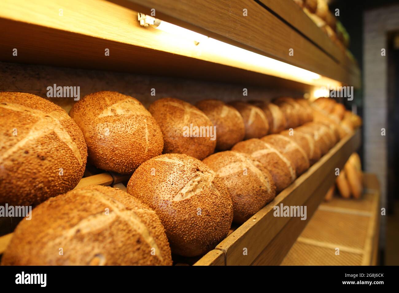 Pains de noix cuits, produits de farce, boulangerie et boulangerie Banque D'Images