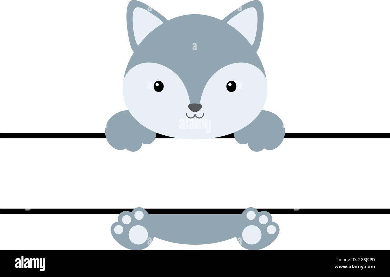 Mignon Bebe Loup Cartoon Image Vectorielle Stock Alamy