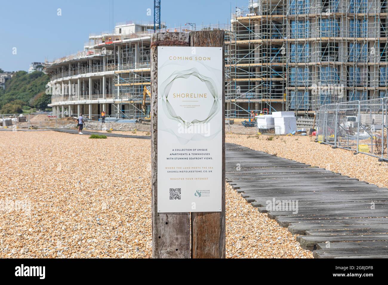 Construction en cours au développement du port de front de mer de Folkestone Banque D'Images