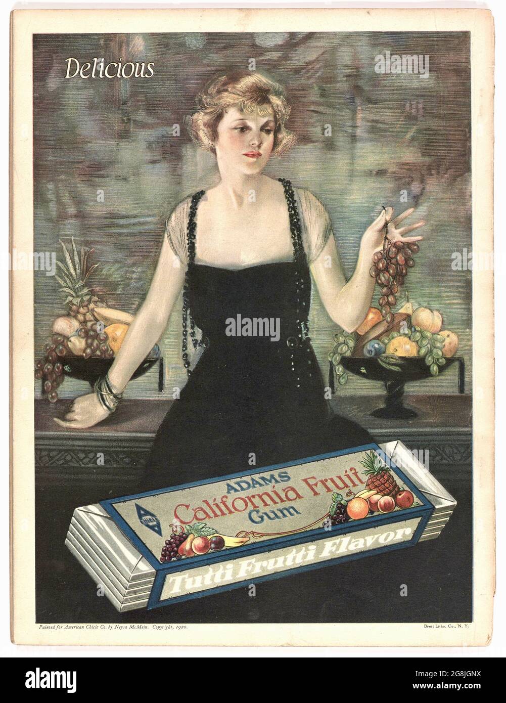 Affiche sur les fruits de Californie Adams Banque D'Images