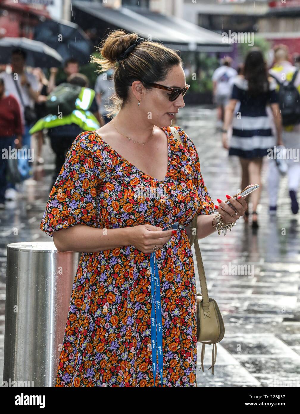 Kelly Brook, Global radio Studios, Londres, Royaume-Uni, 20 juillet 2021, Photo par piQtured Banque D'Images