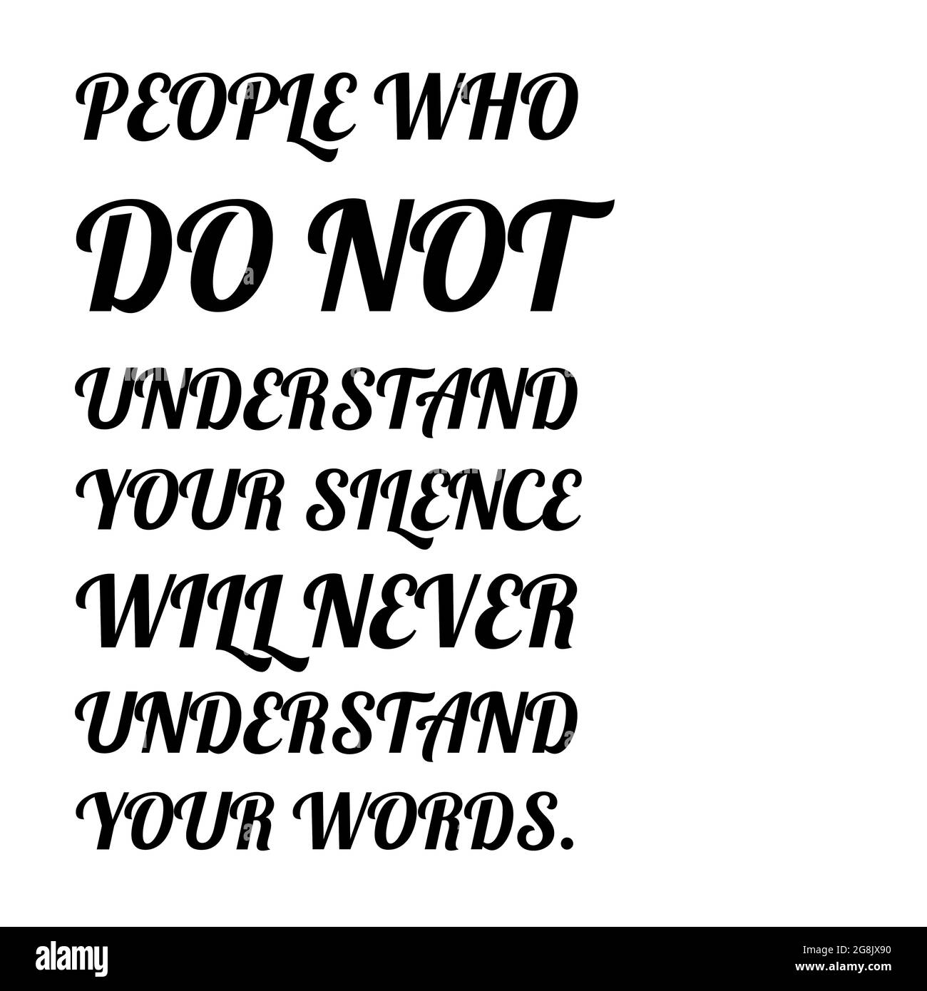 Belle et inspirante citation qui sont en noir letteri Banque D'Images