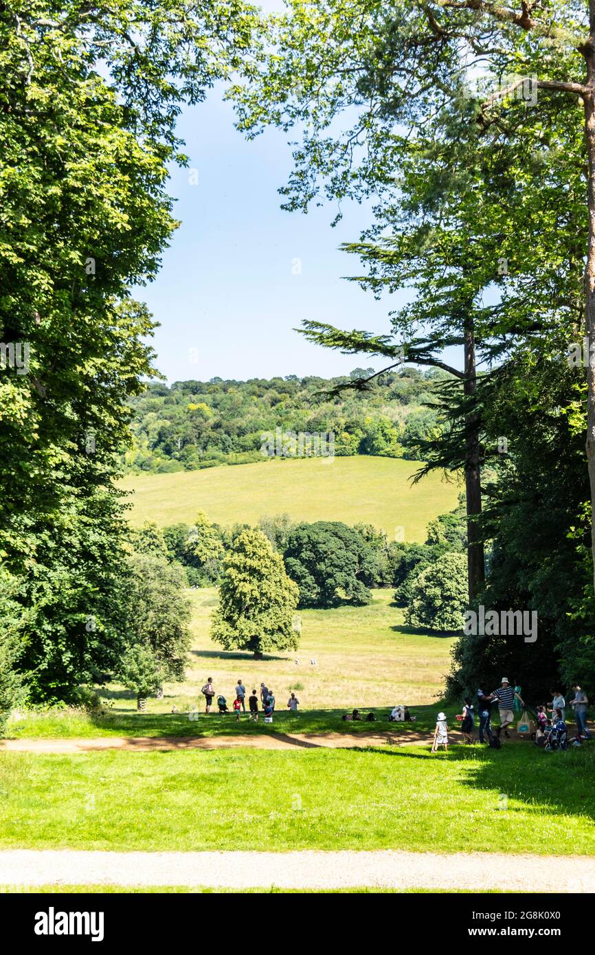 Parc autour de Hughenden Manor, High Wycombe Banque D'Images