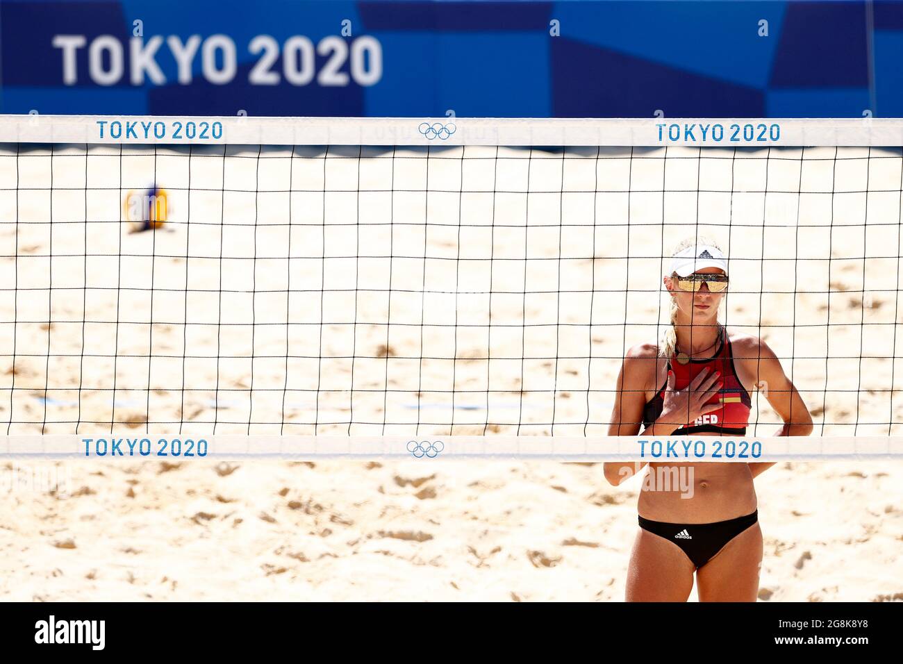 Margareta KOZUCH (GER), entraînement Beach Volleyball femmes au parc Shiokaze 07/21/2021 Jeux Olympiques d'été 2020, de 07/23 à 2021. - 08.08.2021 à Tokyo/Japon. Banque D'Images