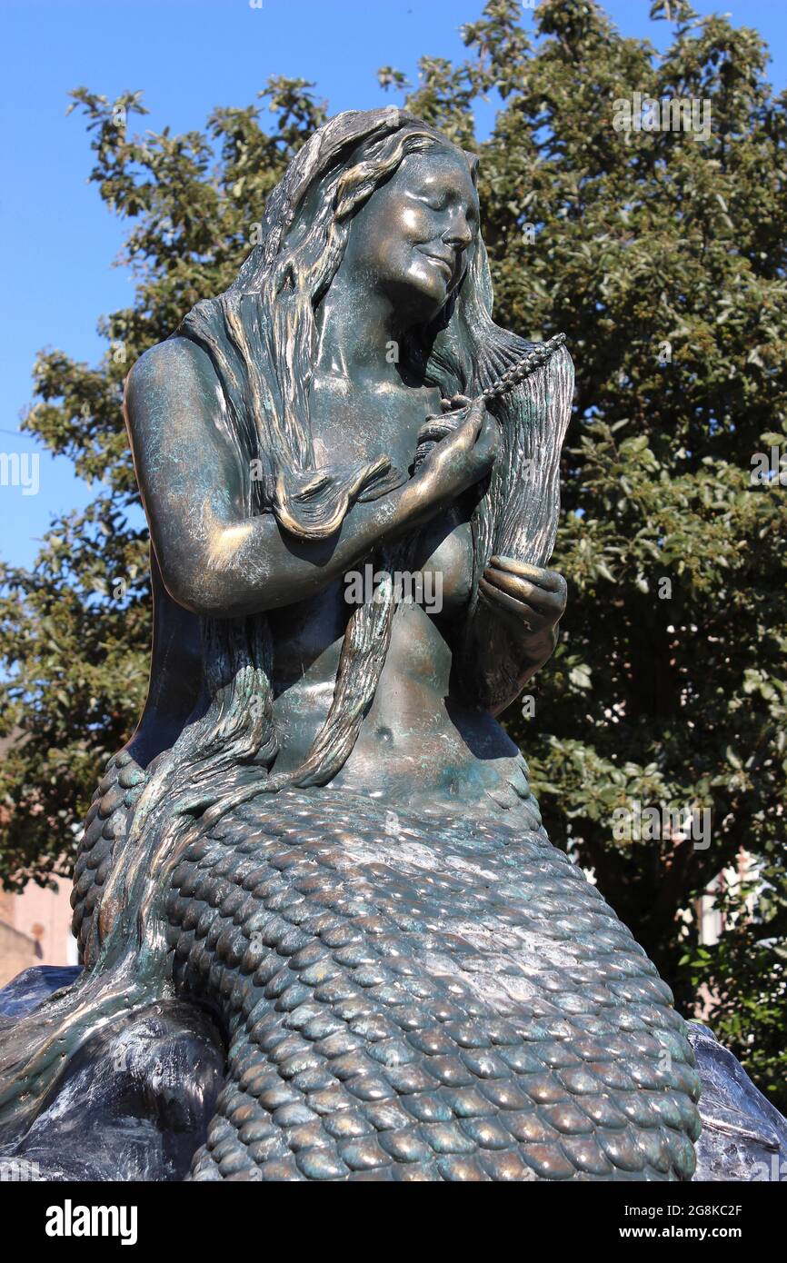 New Brighton Mermaid, Wirral, Royaume-Uni Banque D'Images