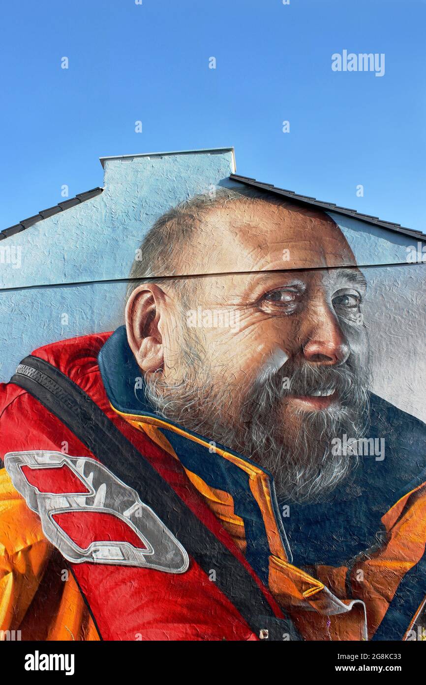Héros méconnus - Mike Jones, membre de l'équipage du RNLI Banque D'Images