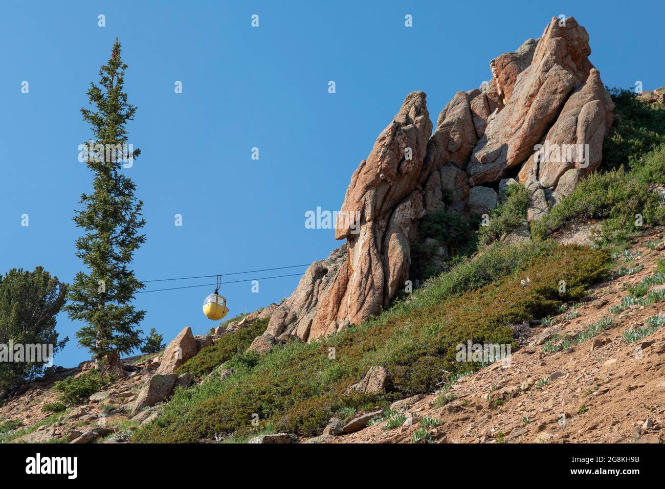 Monarch, Colorado - le tramway panoramique Monarch Crest emmène les touristes jusqu'au sommet de 12,000 mètres de Monarch Ridge, à la ligne de partage continentale. Banque D'Images