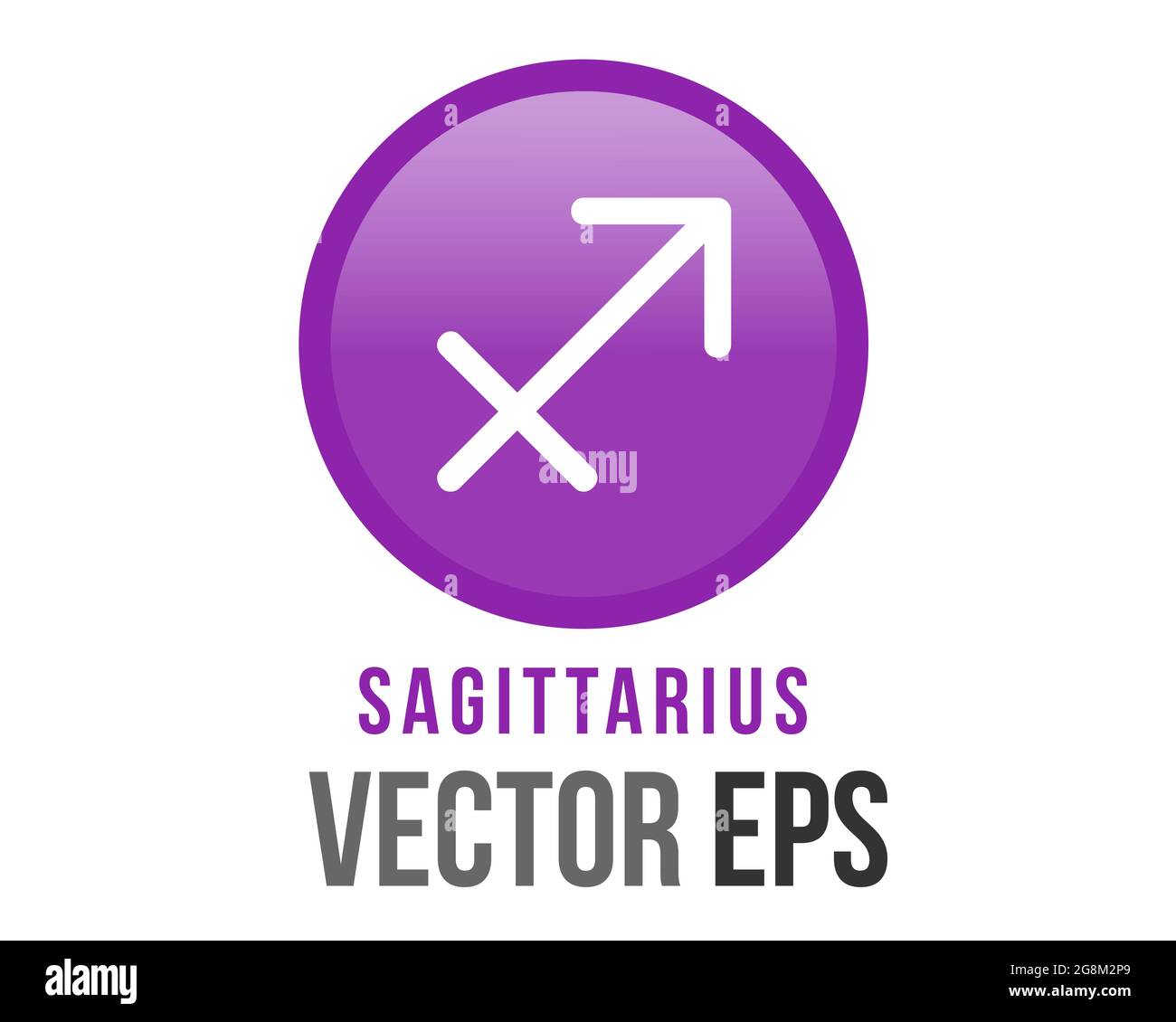 L'icône du signe astrologique Scorpion violet du gradient vectoriel isolé dans le zodiaque représente le Scorpion Illustration de Vecteur