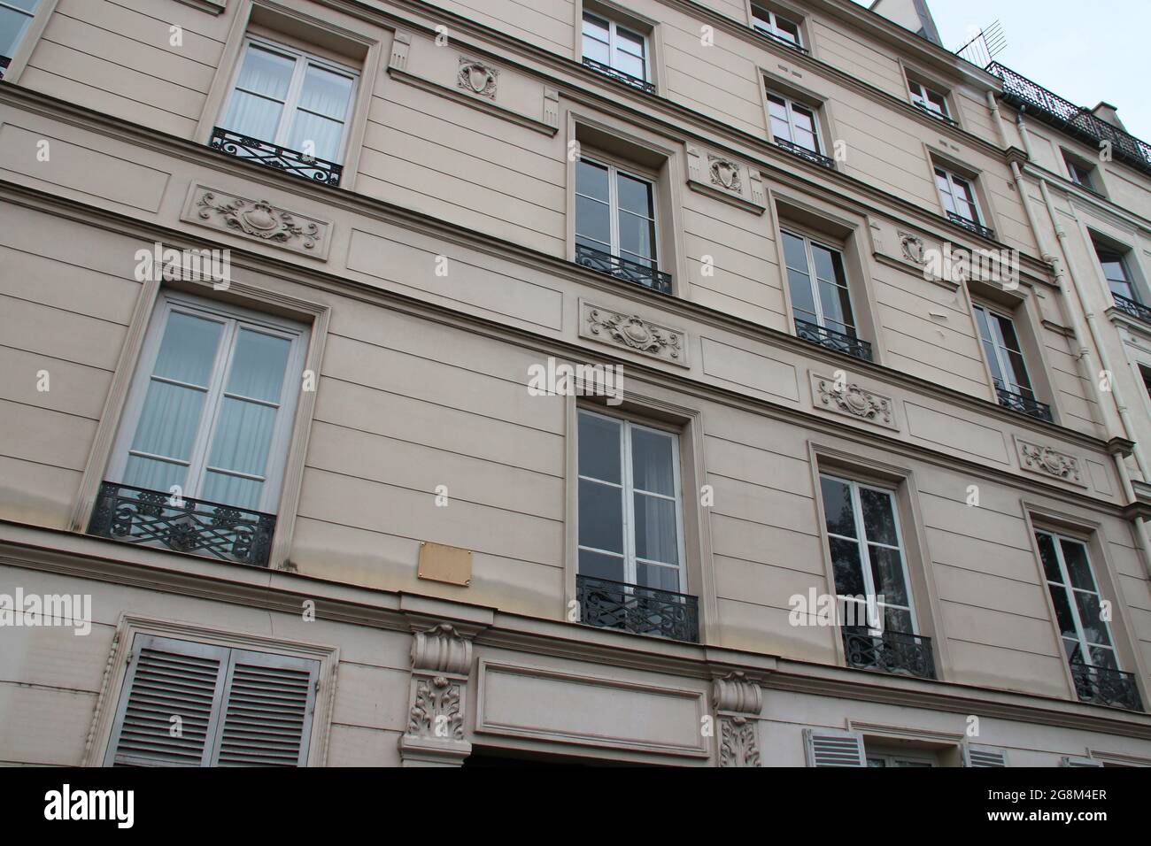 immeuble résidentiel au quai de bourbon à paris en france Banque D'Images