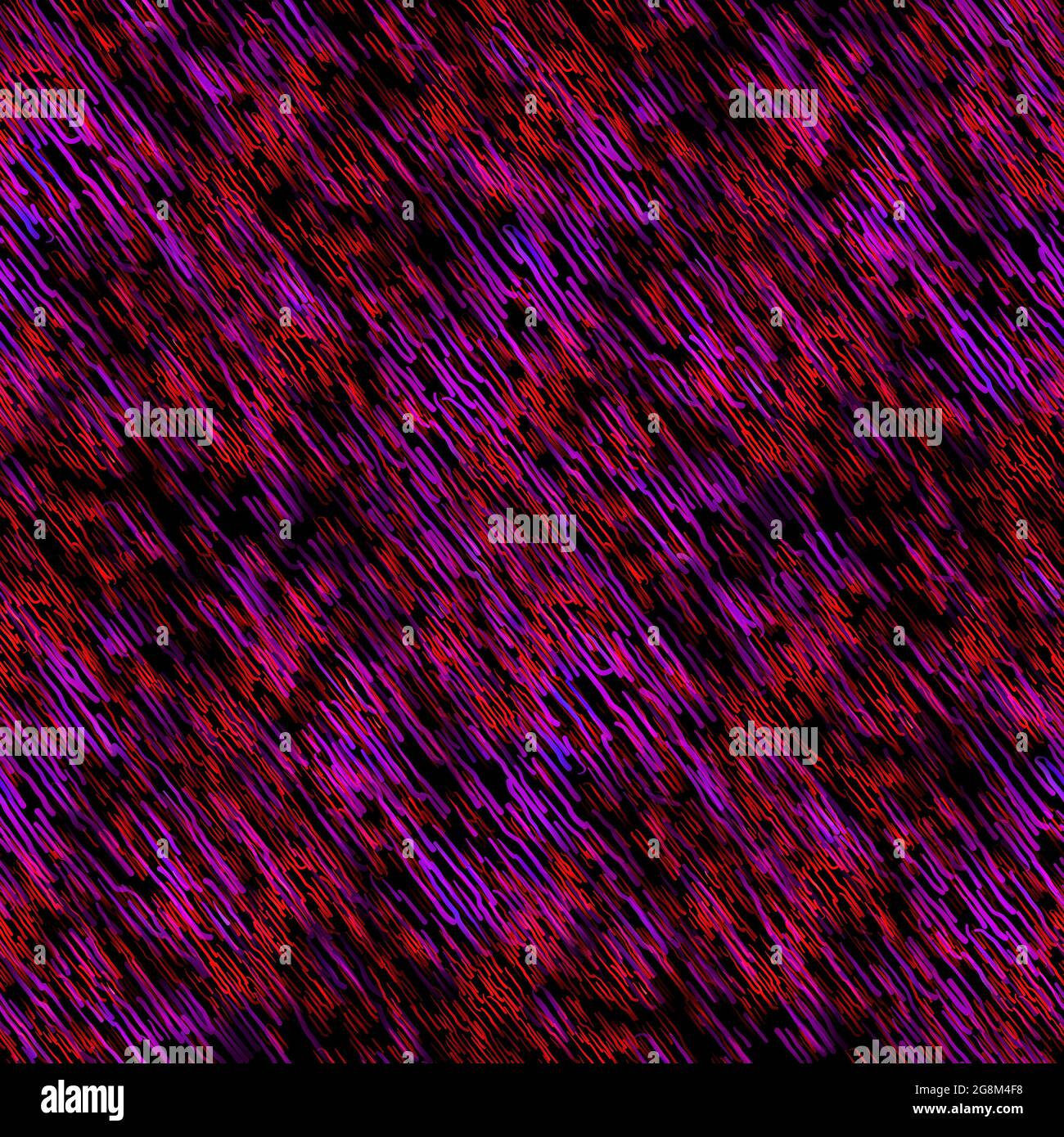 Motif abstrait sans couture avec lignes chaotiques rouges et violettes abstraites sur fond sombre Banque D'Images