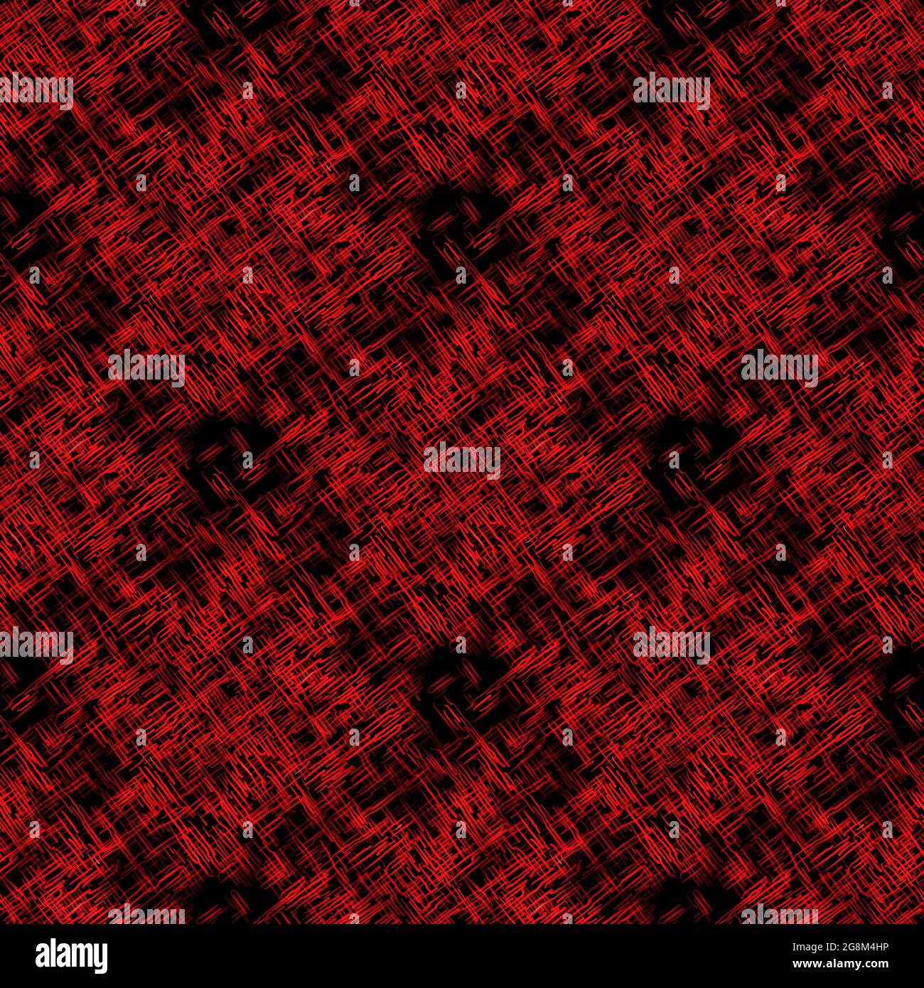 Motif abstrait sans couture avec lignes chaotiques rouges abstraites sur fond sombre Banque D'Images