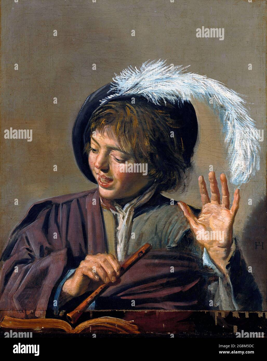 Chant Boy with a Flute par Frans Hals (c.1582-1666), huile sur toile, c. 1623 Banque D'Images