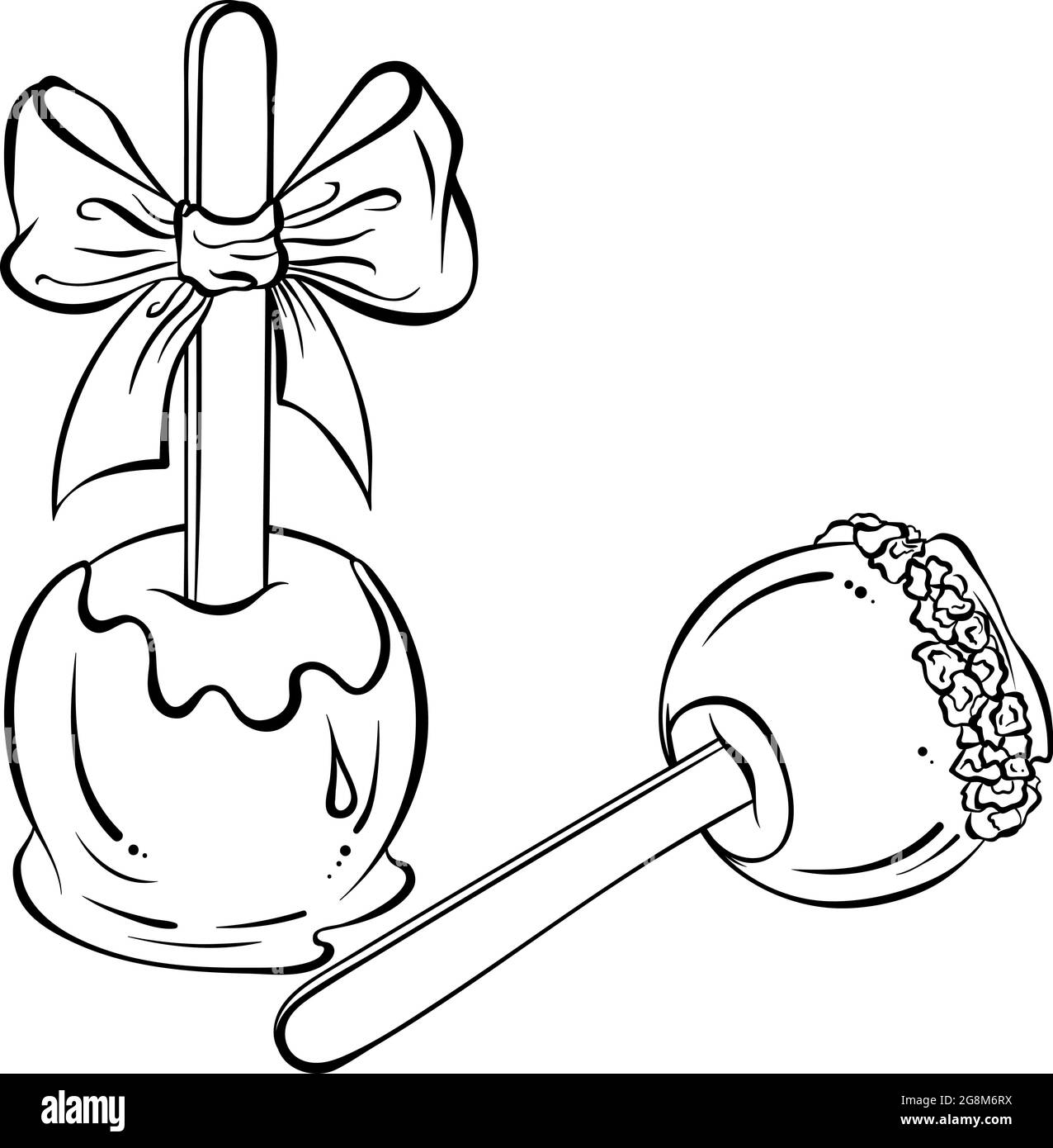 Pommes au caramel Illustration de Vecteur