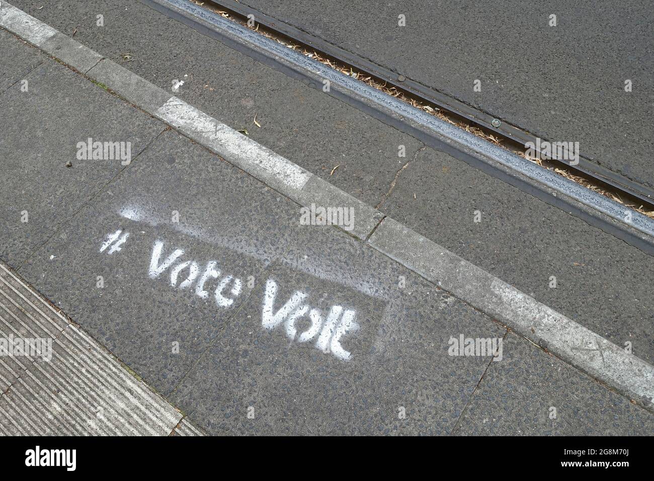 Promotion, vote Volt, Volt Europe, Berlin, Allemagne Banque D'Images