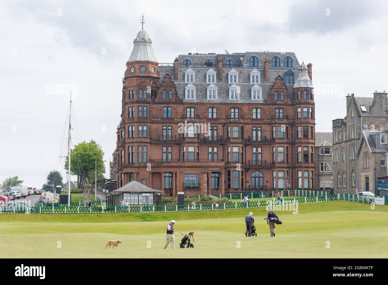 The Green on 18e fairway, The Old course, The Royal and Ancient Golf Club of St Andrews, St Andrews, Fife, Écosse, Royaume-Uni Banque D'Images