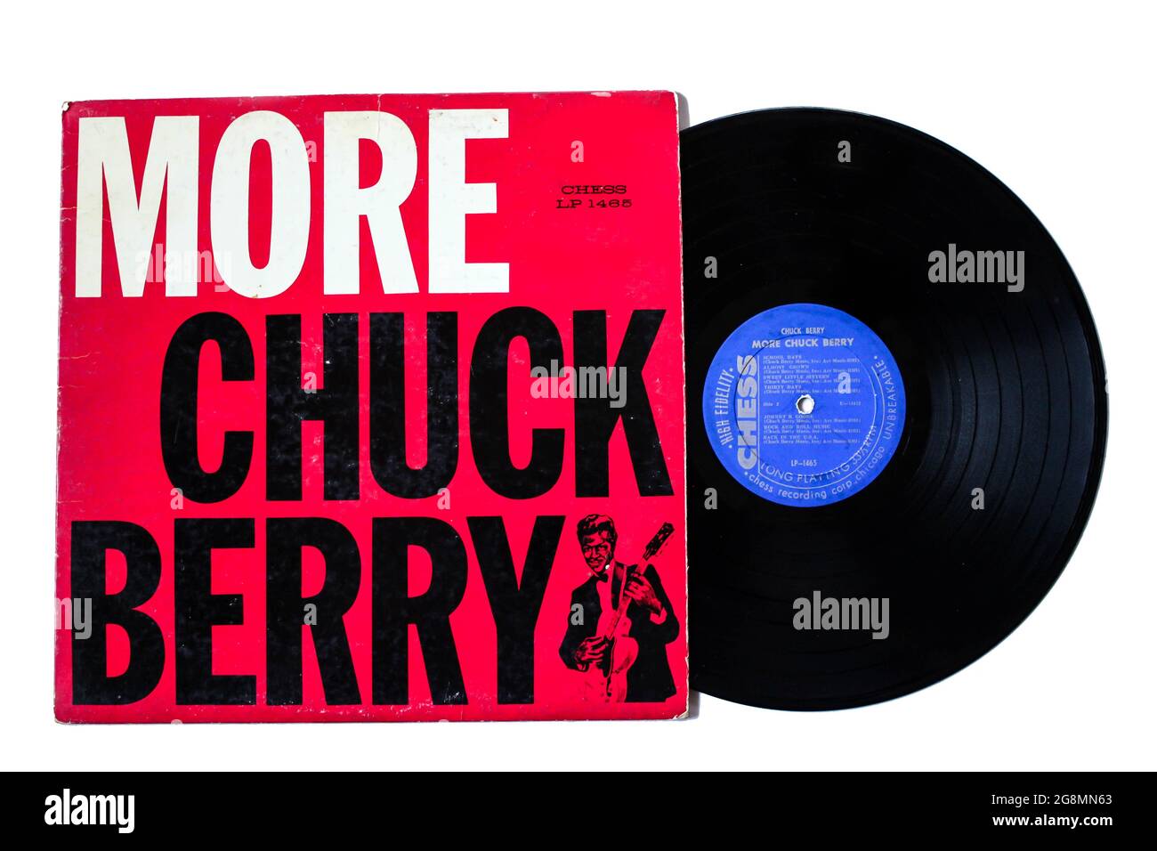 Rock and Roll, artiste de rythme et de blues, Chuck Berry Music album sur disque vinyle LP. Intitulé: Plus Chuck Berry, 2ème édition couverture. Couverture de l'album Banque D'Images