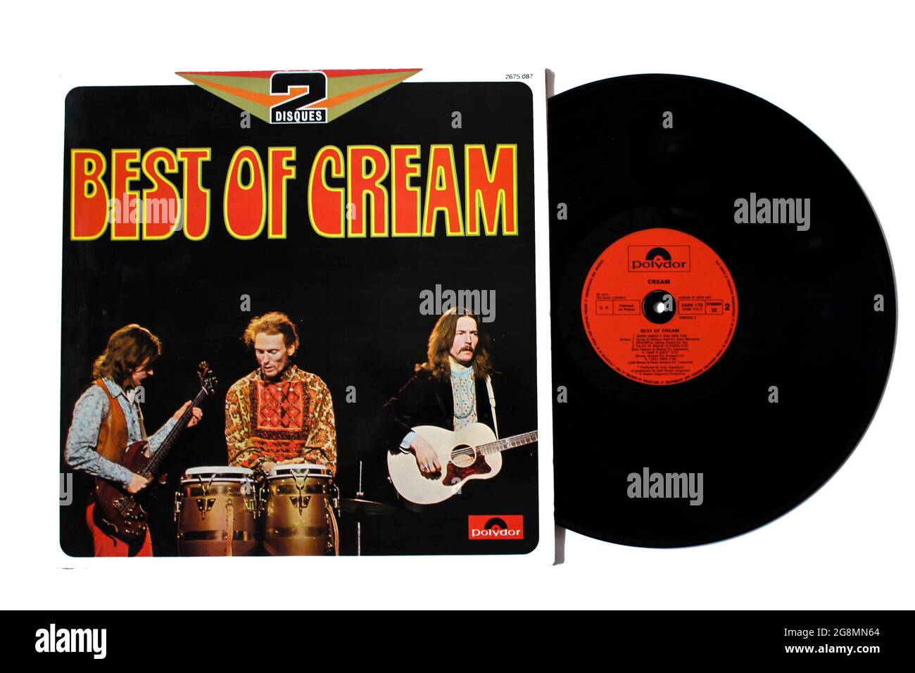 Psychédélique, blues et hard rock groupe, Cream album sur vinyle disque LP. Intitulé : couverture de l'album Best of Cream Banque D'Images