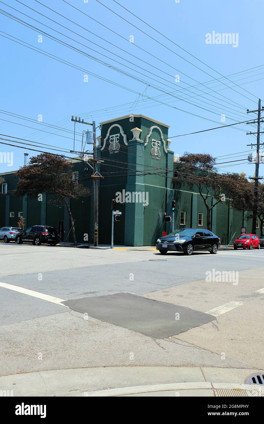 Le California tennis Club, un club privé fondé en 1884 situé dans le quartier Lower Pacific Heights à San Francisco en Californie. Banque D'Images