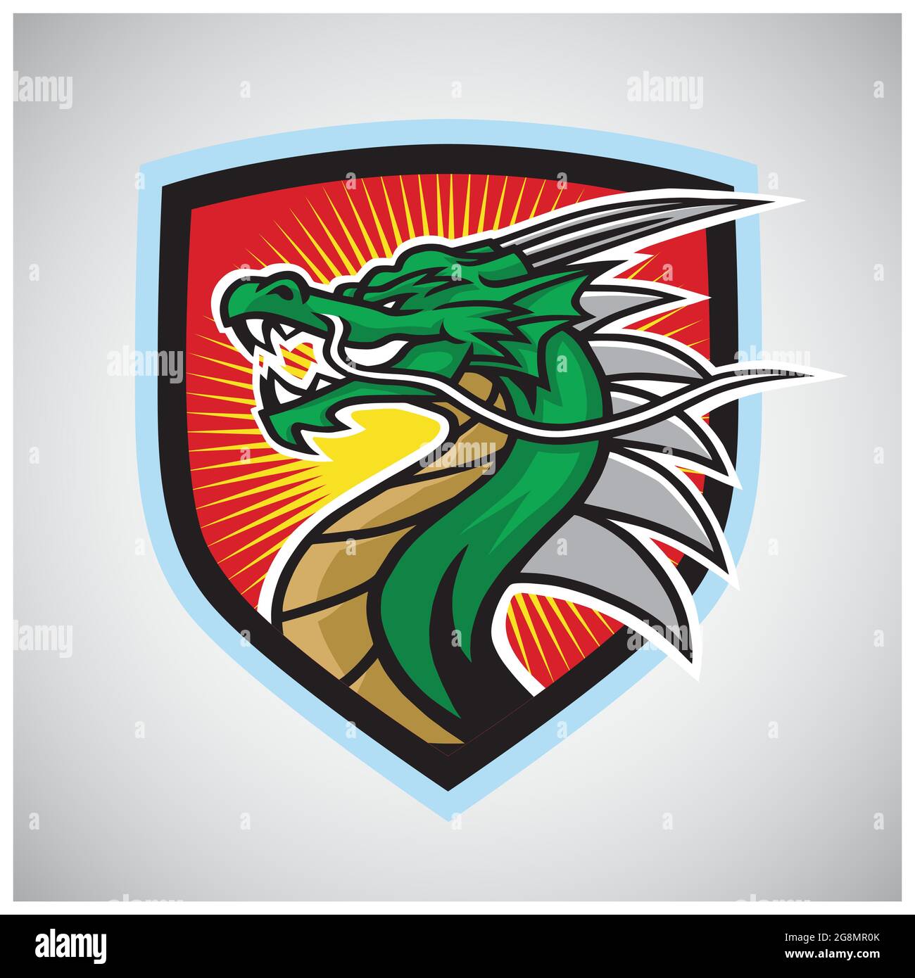 Logo Angry Dragon Esport Mascot Vector Design Illustration de Vecteur