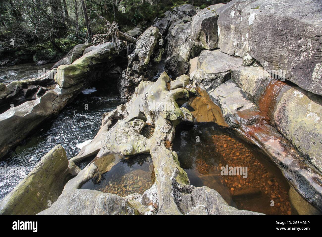 Glen Massan est un exemple d'une vallée suspendue glaciée dans la péninsule de Cowal, à Argyll, en Écosse. Banque D'Images