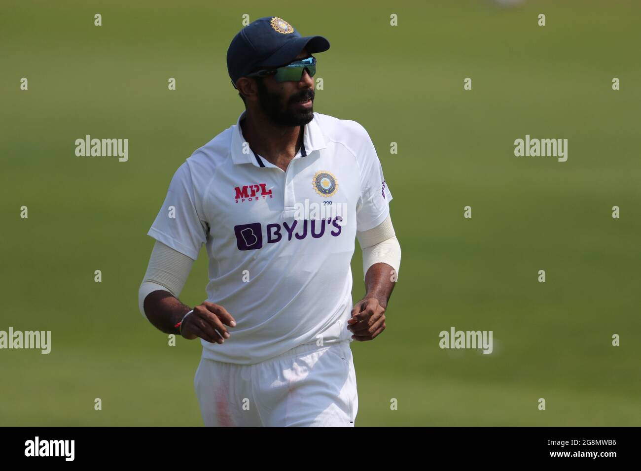 CHESTER LE STREET, ROYAUME-UNI. 21 JUILLET l'Inde JasEsprit Bumrah pendant le match Tour Match entre County Select XI et l'Inde à Emirates Riverside, Chester le Street le 21 juillet 2021. (Credit: Mark Fletcher | MI News) Credit: MI News & Sport /Alay Live News Banque D'Images