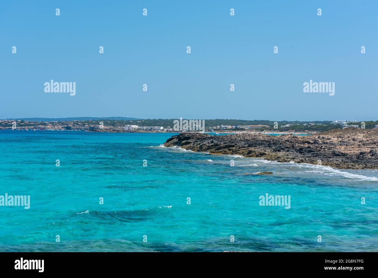 Plage de Levante à Formentera, Espagne à l'été 2021. Banque D'Images