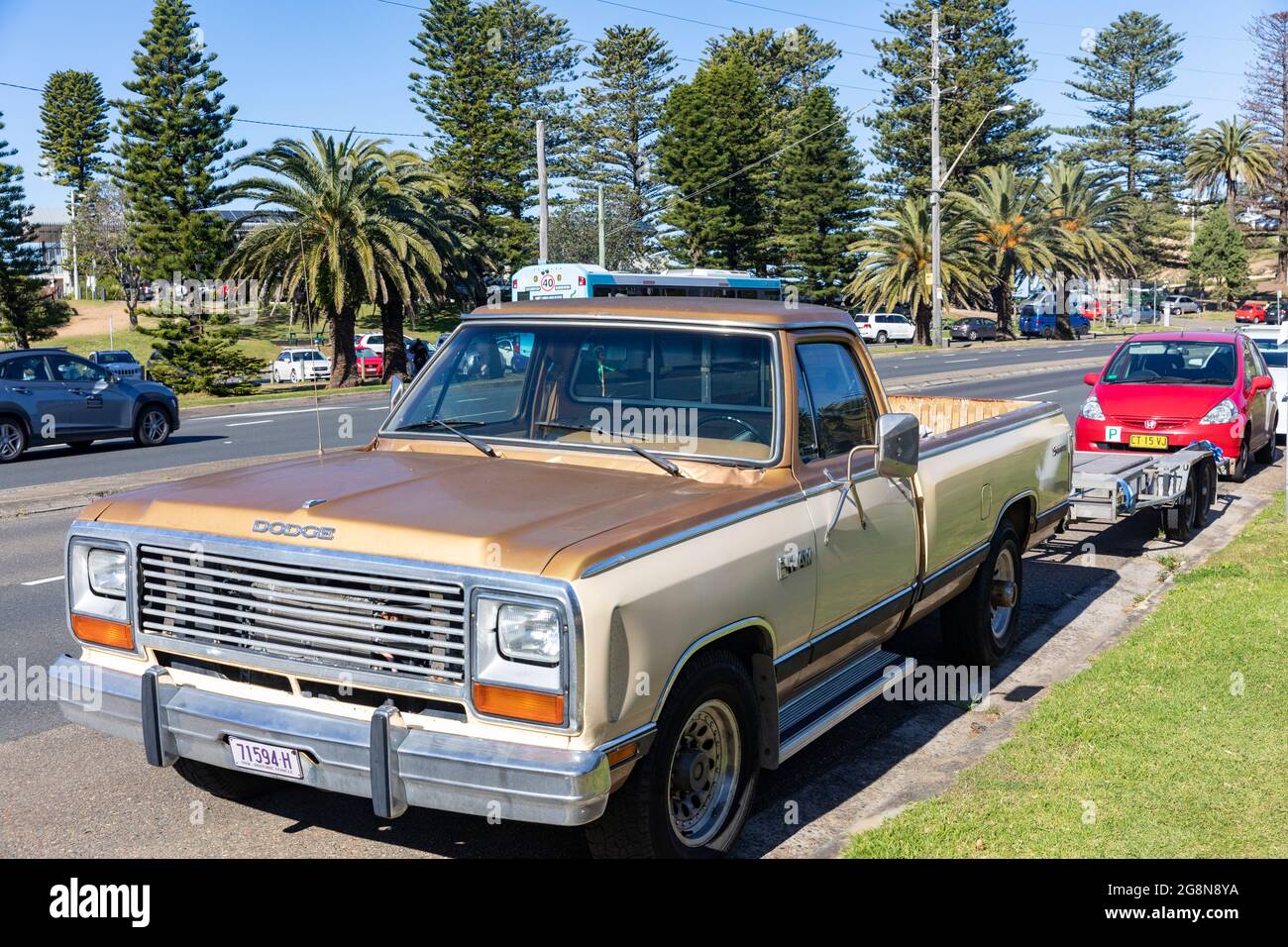 Dodge RAM Prospector véhicule à gauche conduite garée à Sydney, Australie Banque D'Images