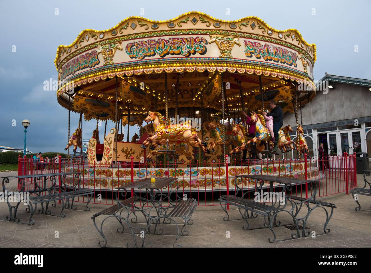 Manège du parc des expositions à Weymouth Dorset, Angleterre, Royaume-Uni Banque D'Images
