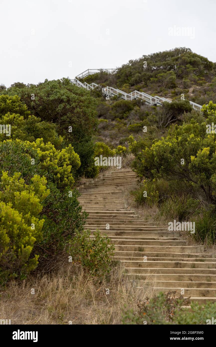 La longue ascension de Prospect Hill dans l'American River Kangaroo Island a pris le 12 mai 2021 Banque D'Images