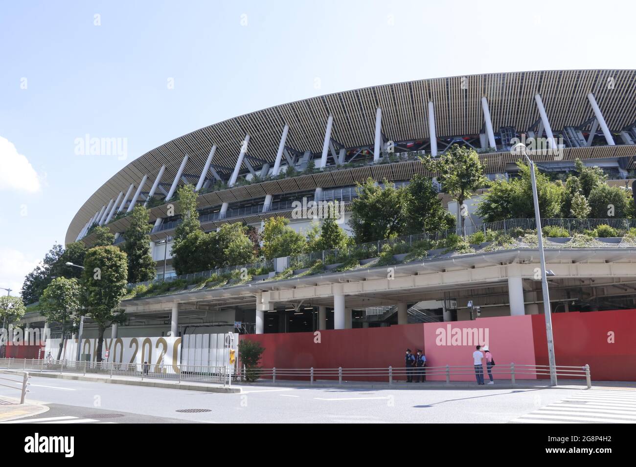 Le Stade National où est le principal lieu des Jeux Olympiques de Tokyo en 2020. La cérémonie d'ouverture s'y tient le 23 juillet 2021. -Tokyo, Japon. 22. Banque D'Images