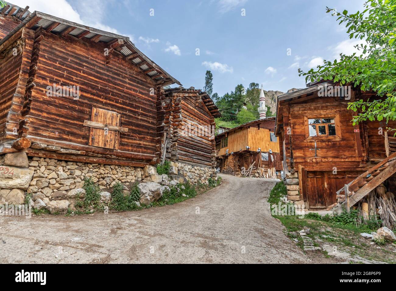 Bazgiret, village authentique d'Artvin Şavşat Banque D'Images