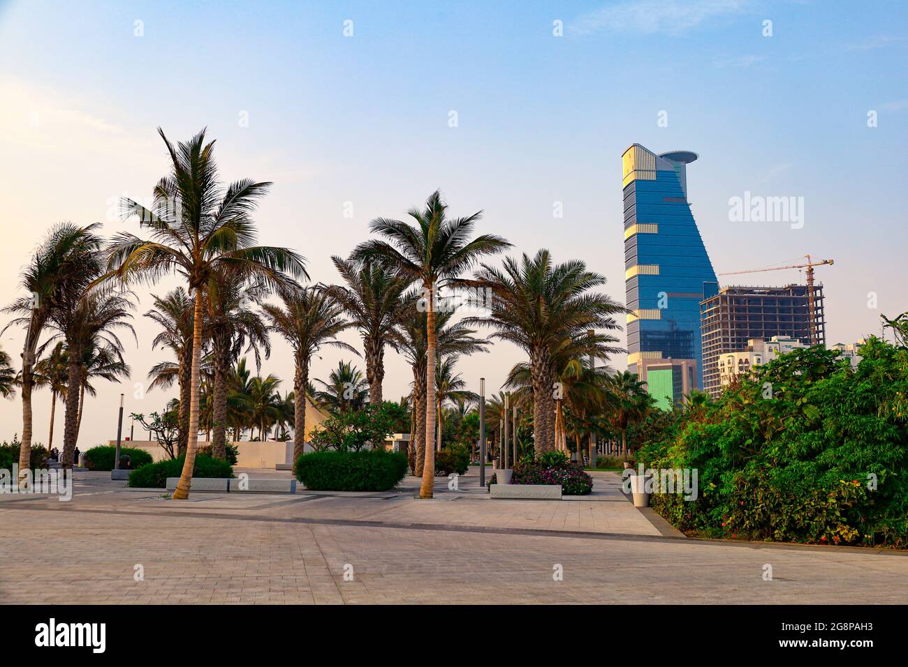 Jeddah Beach Arabie Saoudite avril 30 2021 - vue sur la corniche de la mer Rouge Banque D'Images