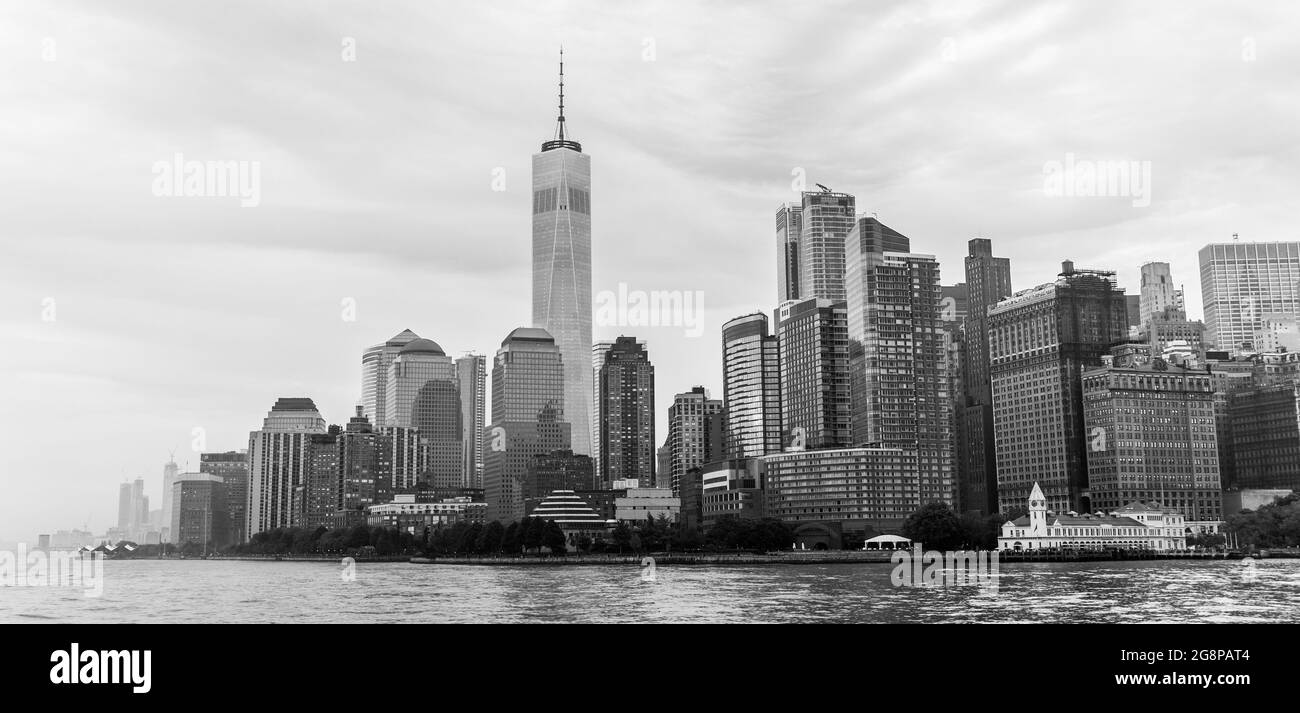 Vue panoramique de la partie basse de Manhattan, New York City, USA Banque D'Images