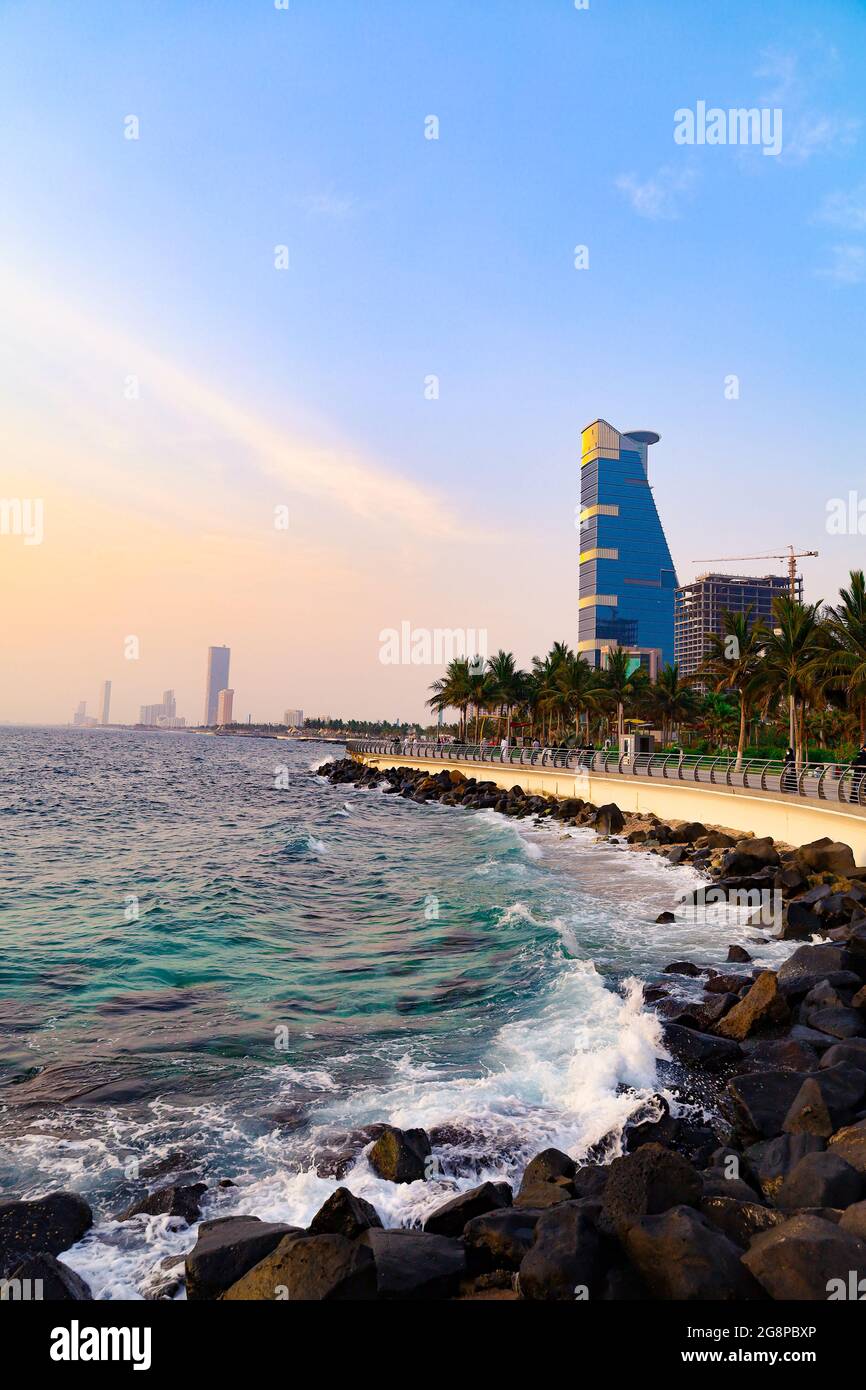 Jeddah Beach Arabie Saoudite avril 30 2021 vue sur la corniche de la