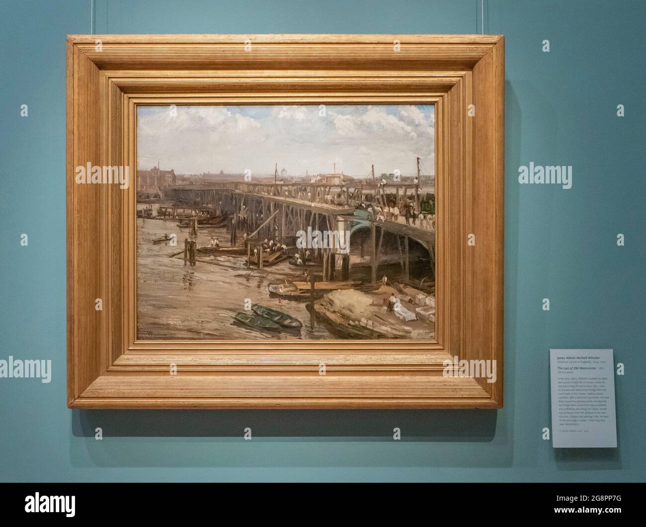 The Last of Old Westminster par James Abbott McNeill Whistler au Musée des beaux-arts de Boston Banque D'Images