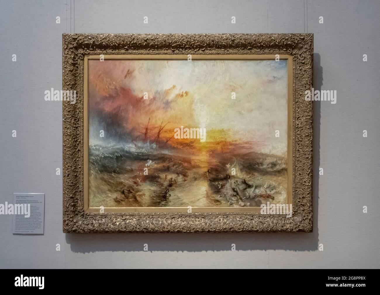 Navire esclave par J. M. W. Turner au Musée des beaux-arts de Boston Banque D'Images