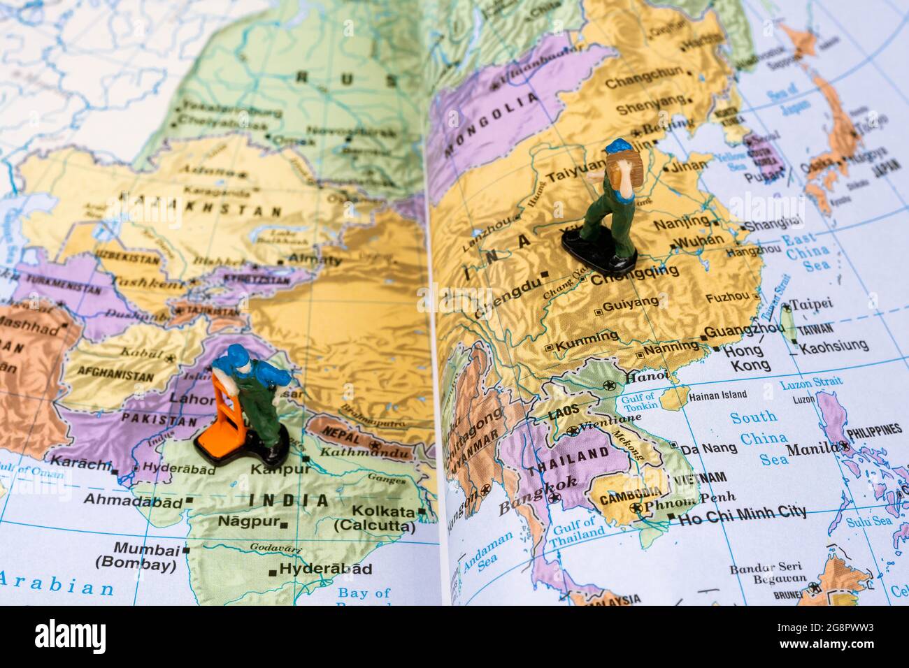 Modèles de livraison dans le monde entier livre de cartes. Banque D'Images