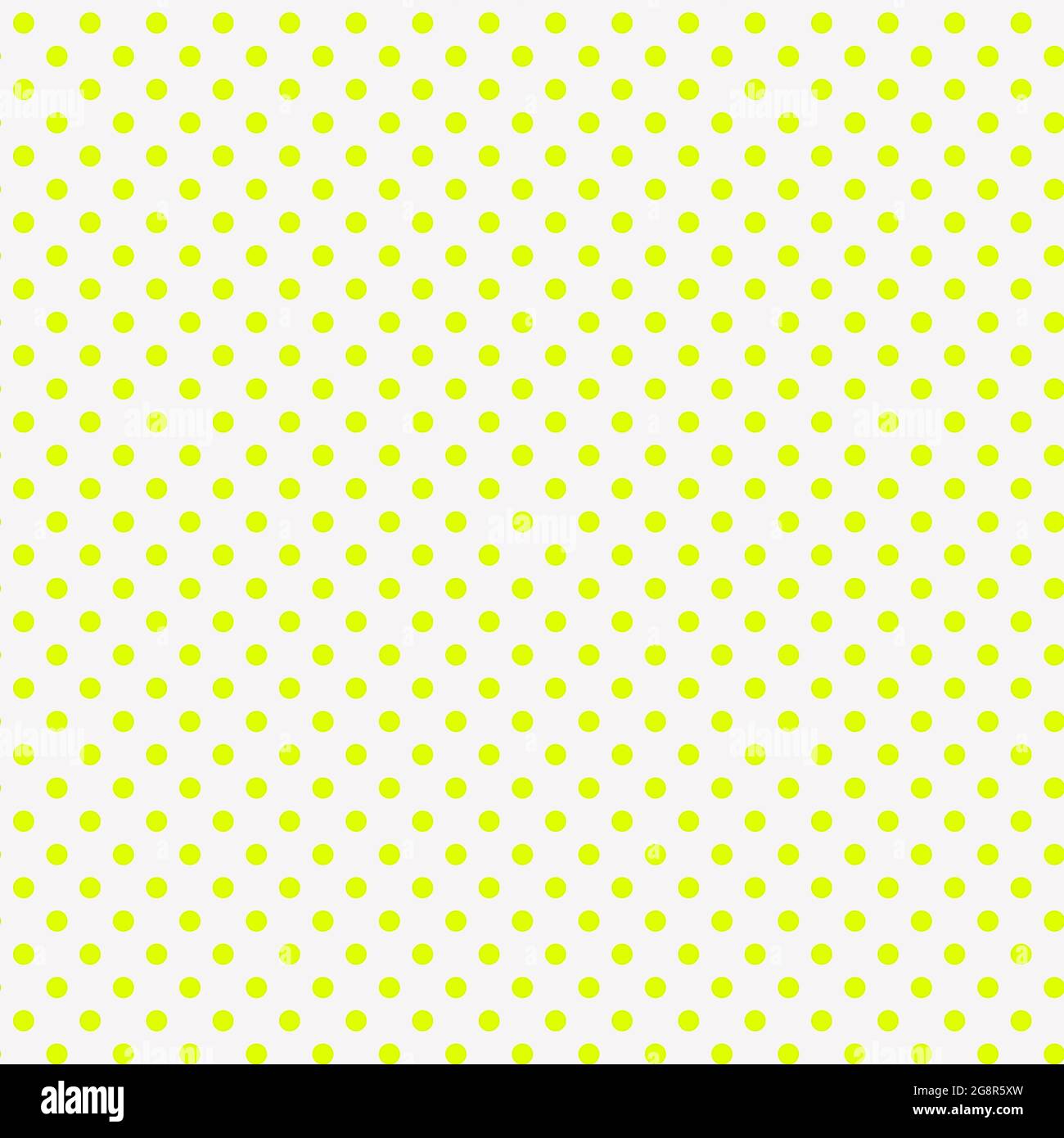 Motif à pois Chartreuse sur fond blanc cassé. papier numérique 12x12 pour la conception graphique, les textures, les petits cercles géométriques backdrops. Banque D'Images