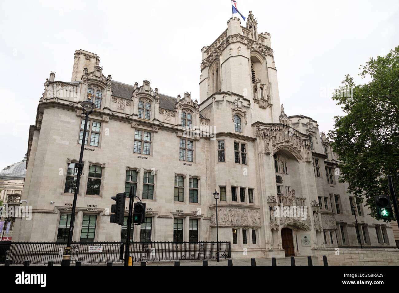 La Cour suprême du Royaume-Uni à Londres, en Angleterre. Le bâtiment était auparavant Middlesex Guildhall. Banque D'Images