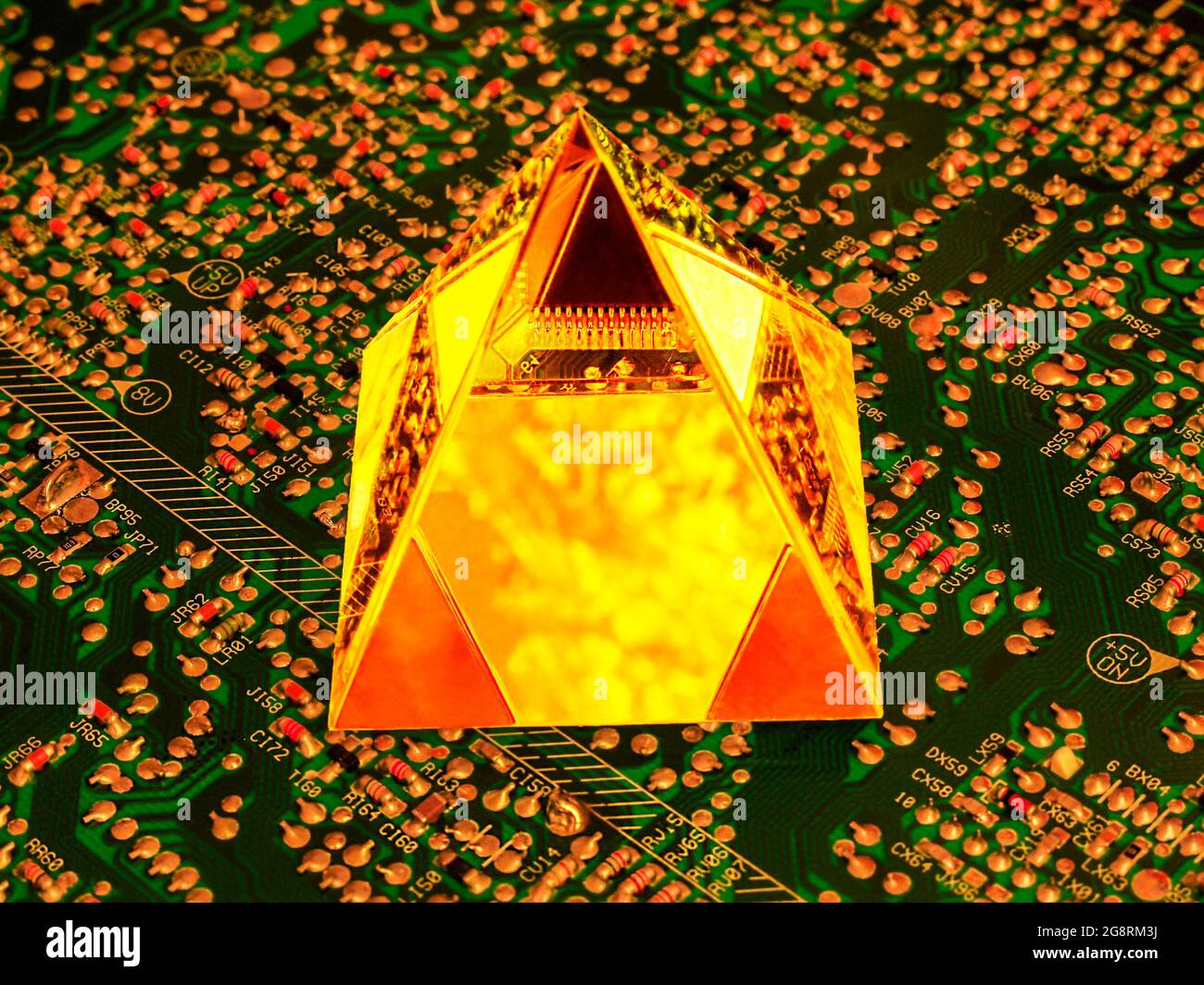 Technologies pour la production de microprocesseurs du futur. Production de nanotechnologies du cœur de processeur de nouvelle génération. Nouveau sc expérimental Banque D'Images