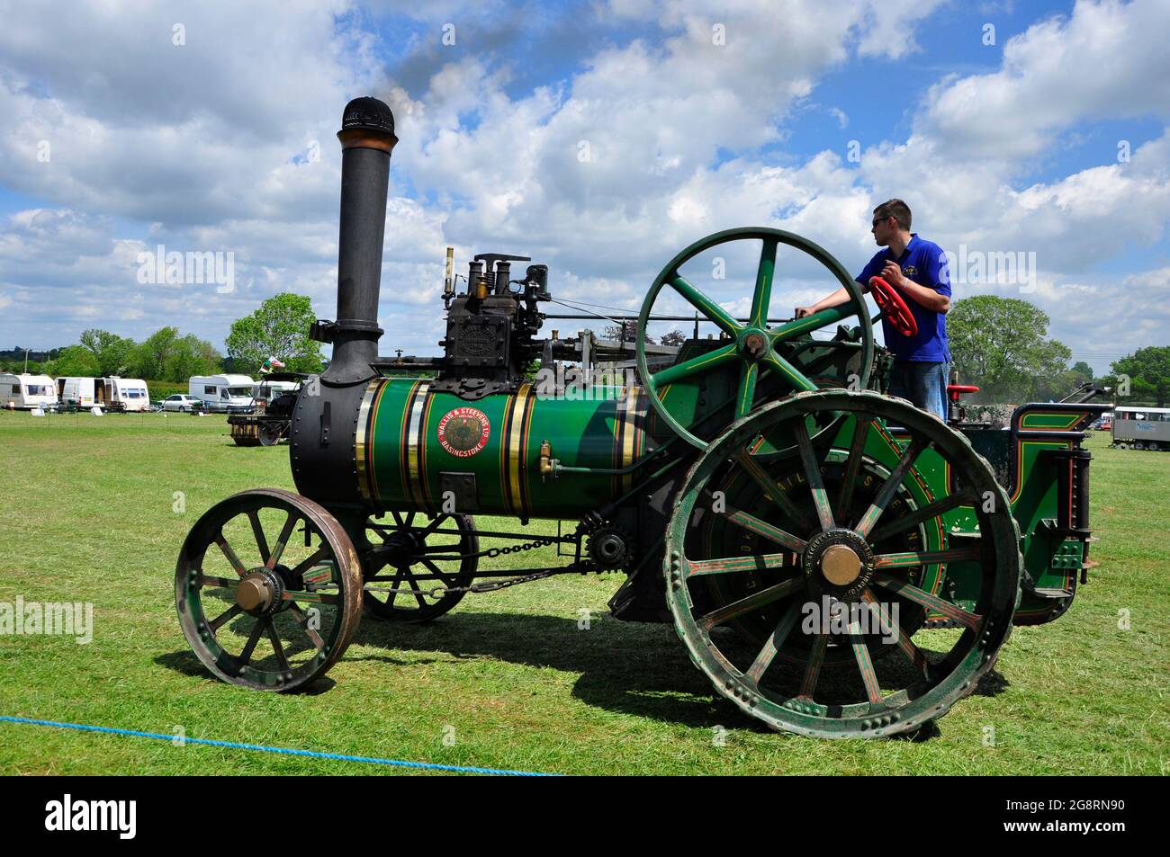 Wallis et Steevens Ltd. Du moteur de traction à vapeur Basingstoke.photographié ici au salon de la vapeur Southwick en 2010. Utilisé dans l'industrie, le transport a Banque D'Images