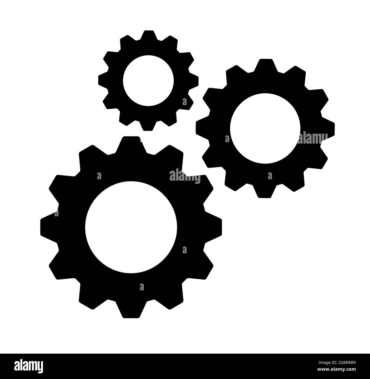 Icône de vecteur de mécanisme d'engrenages d'horlogerie Illustration de Vecteur
