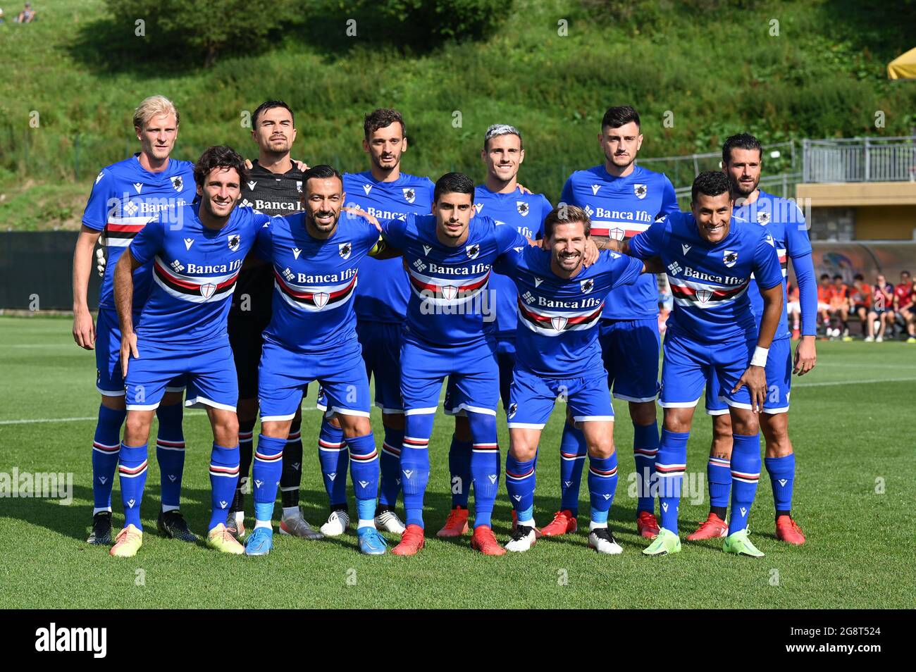 Brescia, Italie. 22 juillet 2021. UC Sampdoria pendant UC Sampdoria vs FC Castiglione, match de football amical à Brescia, Italie, juillet 22 2021 crédit: Agence de photo indépendante/Alamy Live News Banque D'Images