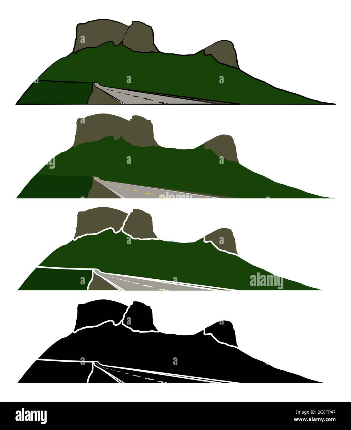 Parc national de Chapada Diamantina au Brésil Illustration de Vecteur