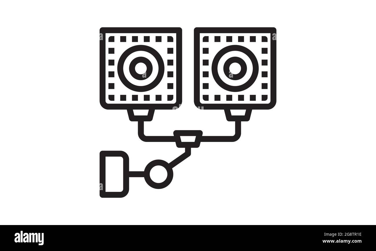 Image vectorielle d'icône de caméra de surveillance infrarouge Illustration de Vecteur